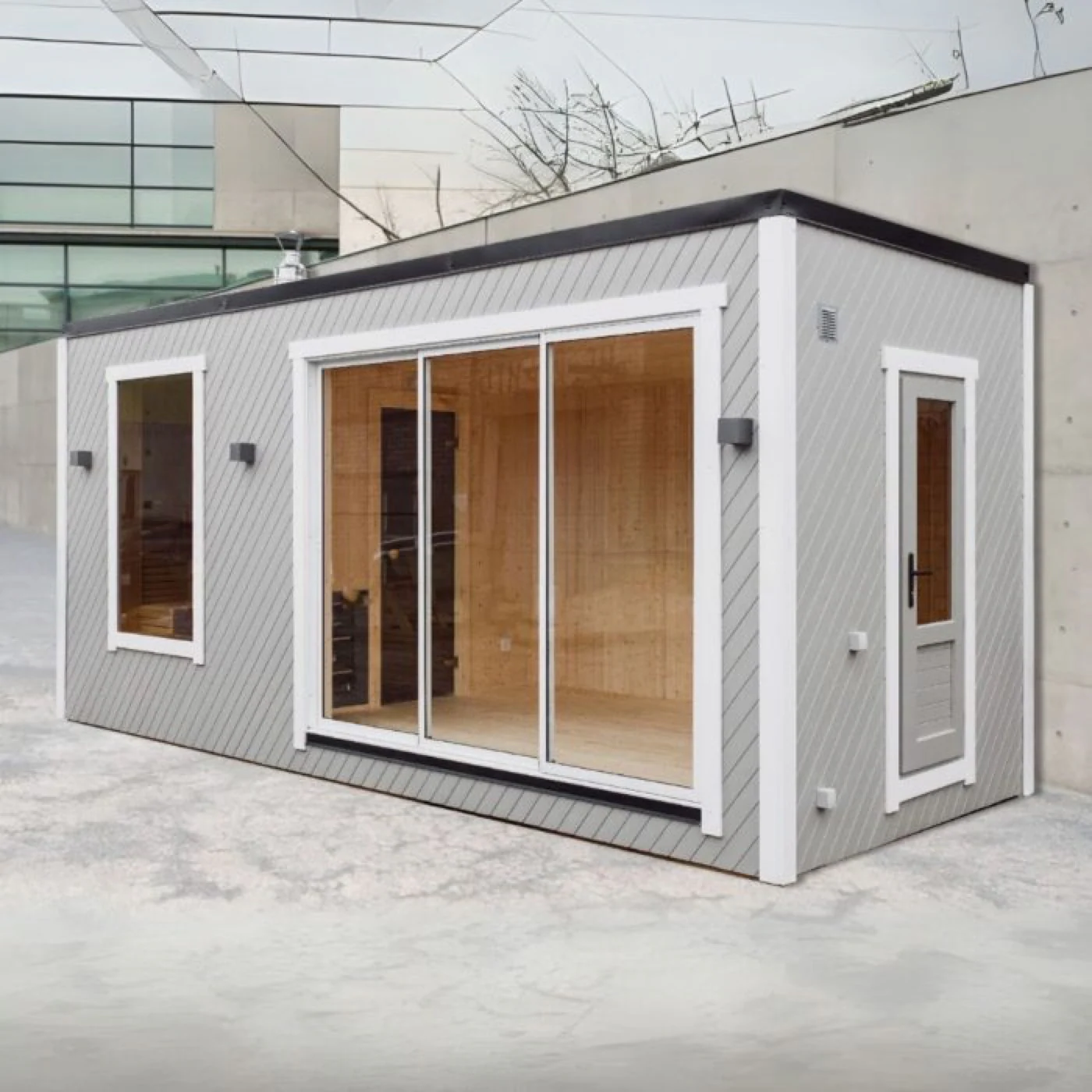 Sauna COMFORT 235×600 Außenansicht