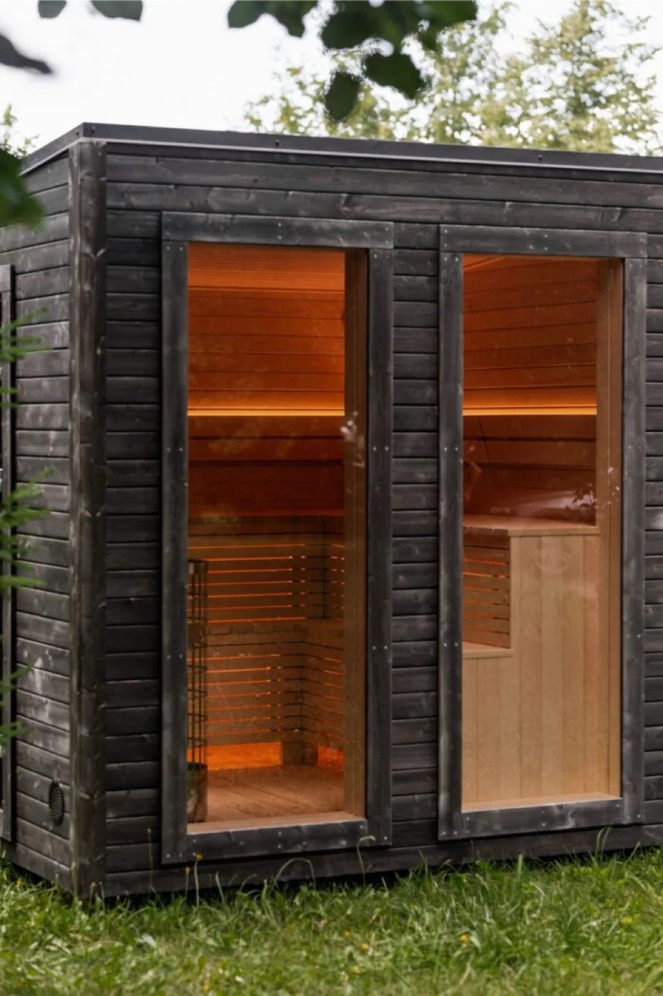 Sauna FLOW 245×245 Detailansicht 1