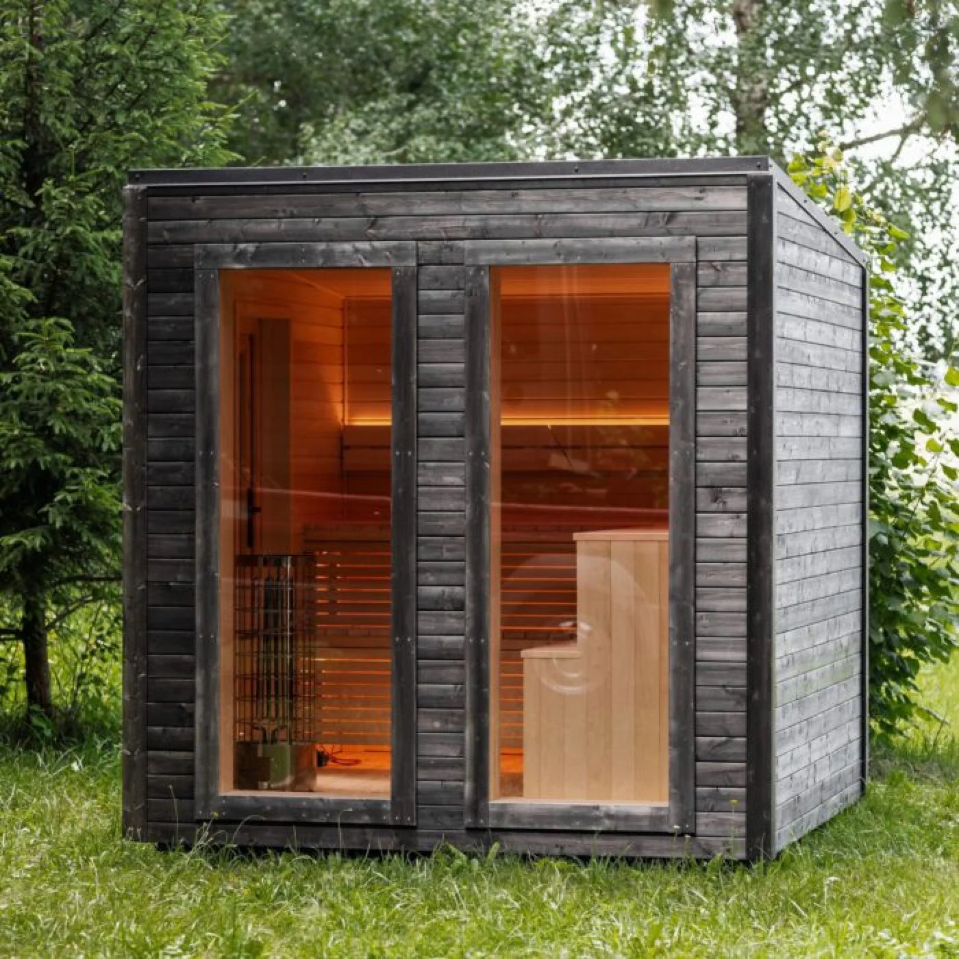 Sauna FLOW 245×245 Außenansicht
