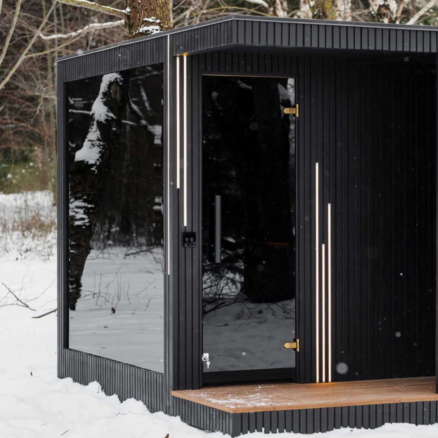 EBON Modulsauna aus Thermoholz