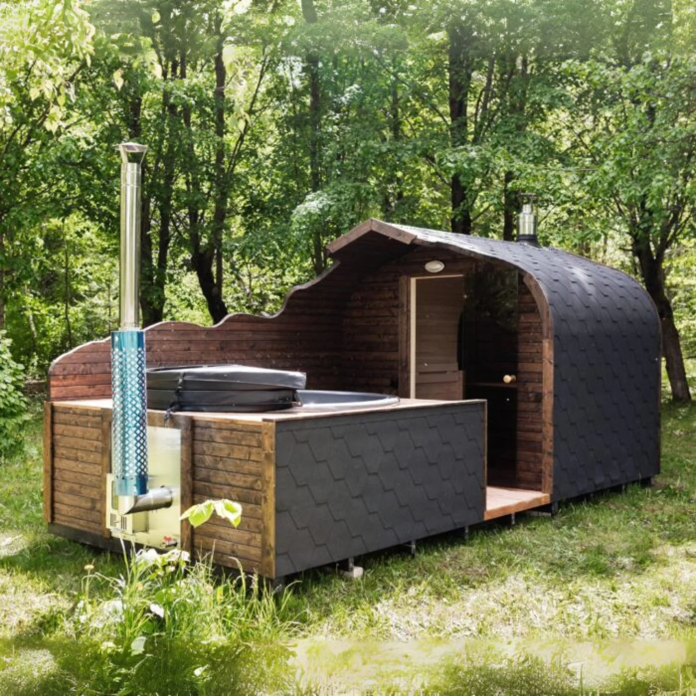 2in1 IGLU sauna + Nordic Whirlpool Detailansicht 1