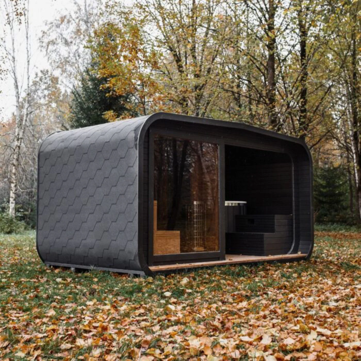 2in1 LUX sauna + Kaltwasserbecken Detailansicht 1