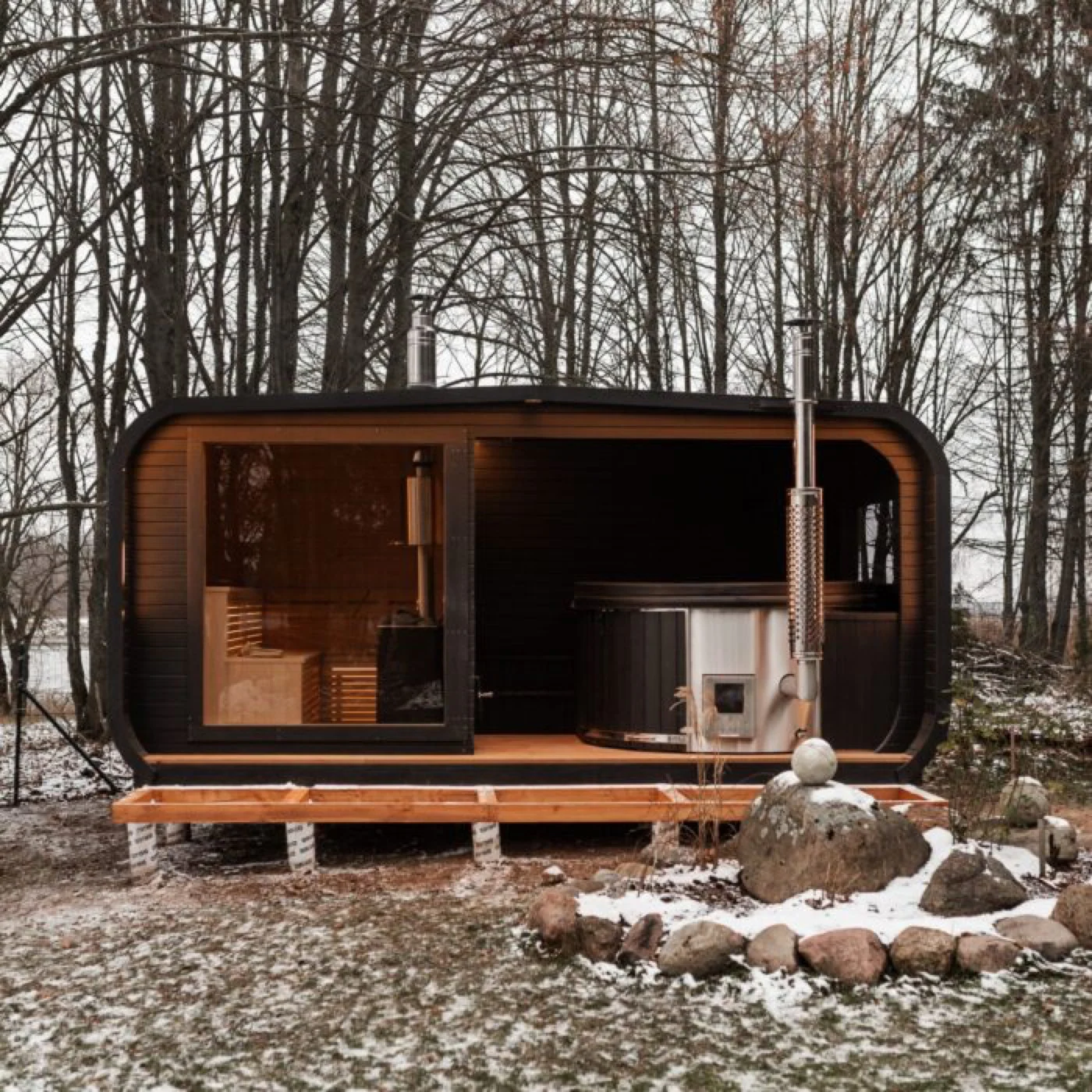 2in1 LUX sauna + Nordic Whirlpool Detailansicht 2