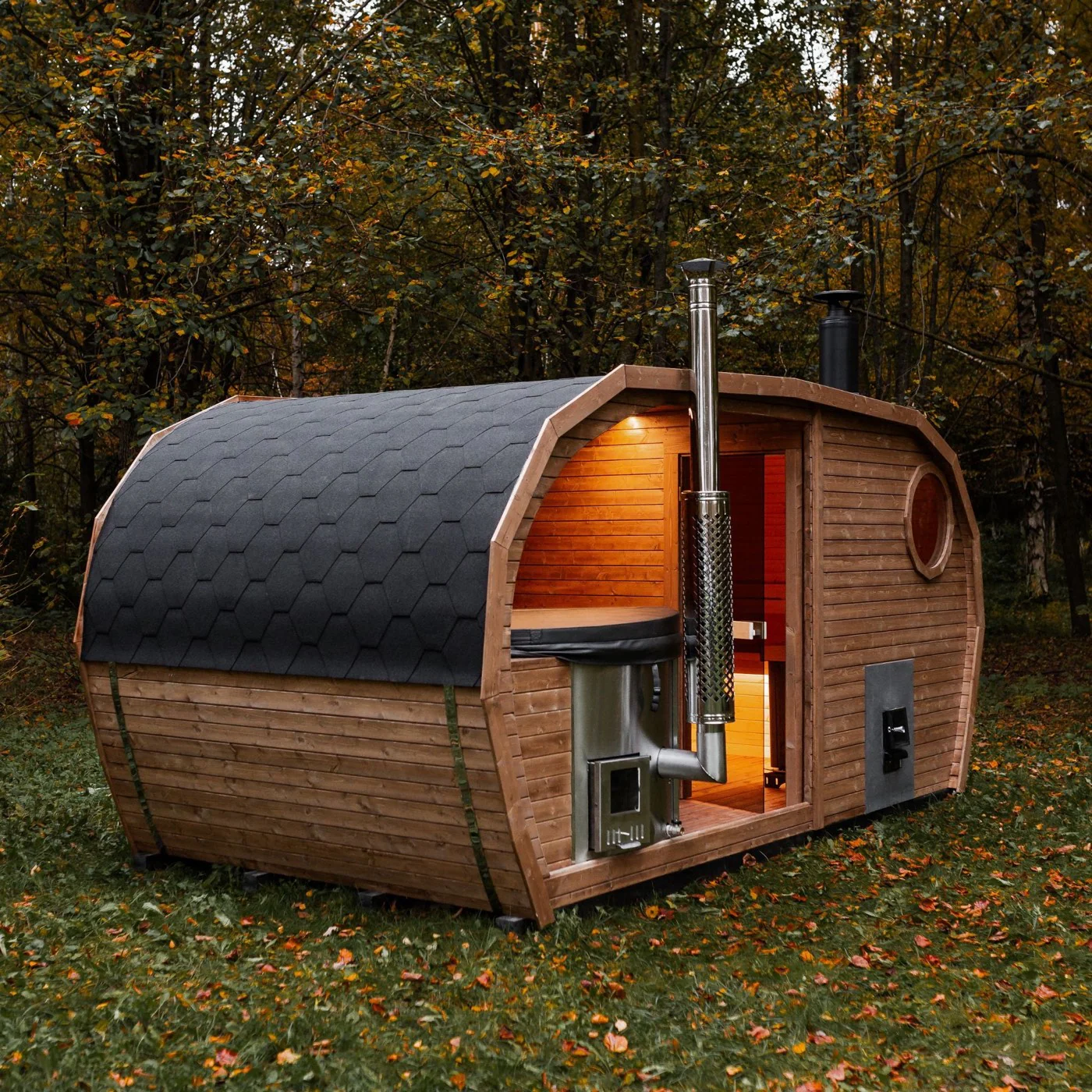2in1 Oasis Sauna + Nordic Whirlpool Detailansicht 1