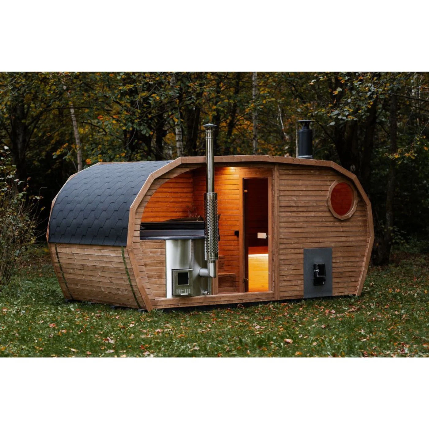 2in1 Oasis Sauna + Nordic Whirlpool Detailansicht 2